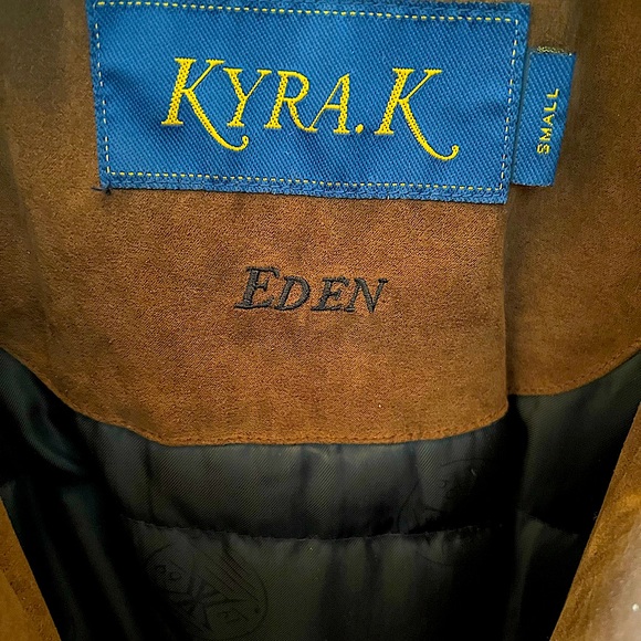 KYRA K SUEDE EQUESTRIAN RIDING JACKET! Two tone brown! MINT CONDITION! Size S - Picture 4 of 9
